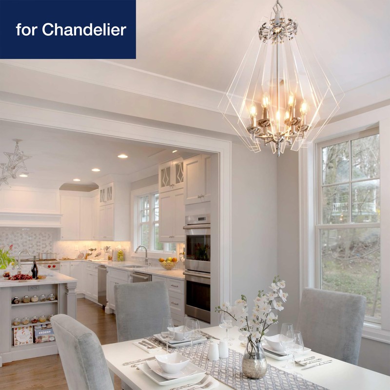 FLSNT 40W Equivalent LED Candelabra Bulbs, Dimmable LED Chandelier Bulbs,