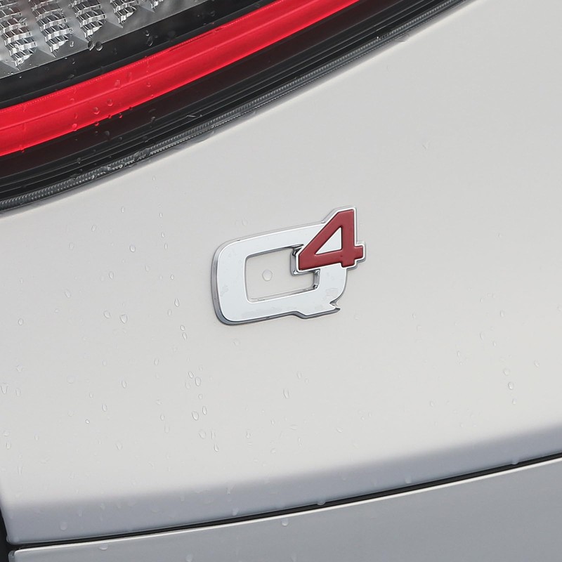 Silver Q4 Stelvio Sticker Car Tail Logo Styling Emblem Stickers