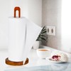 Pack of 2 Standing Kitchen Roll Holder, Wooden Kitchen Roll