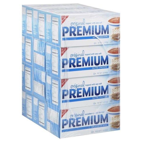 Kraft Nabisco Premium Original Saltine Cracker, 16 Ounce -- 12 per case.