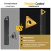 Metal Lathe Cutting Tools,5pcs 3/8'' Shank Carbide Metal Cutting Tool