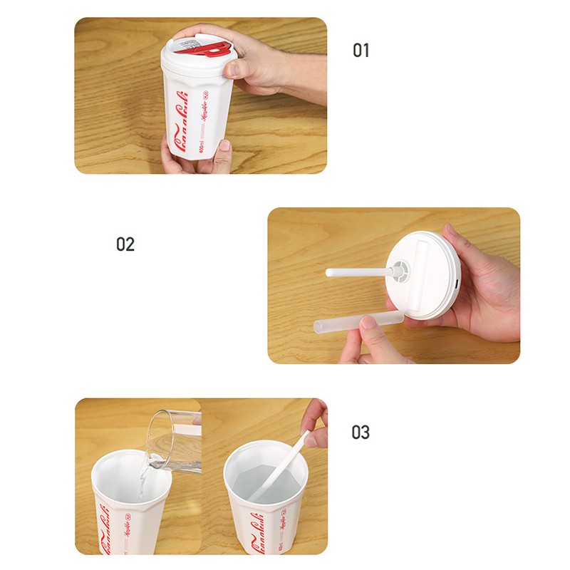 400ml Flame Humidifier Cordless ABS No Button Design Coke Cup