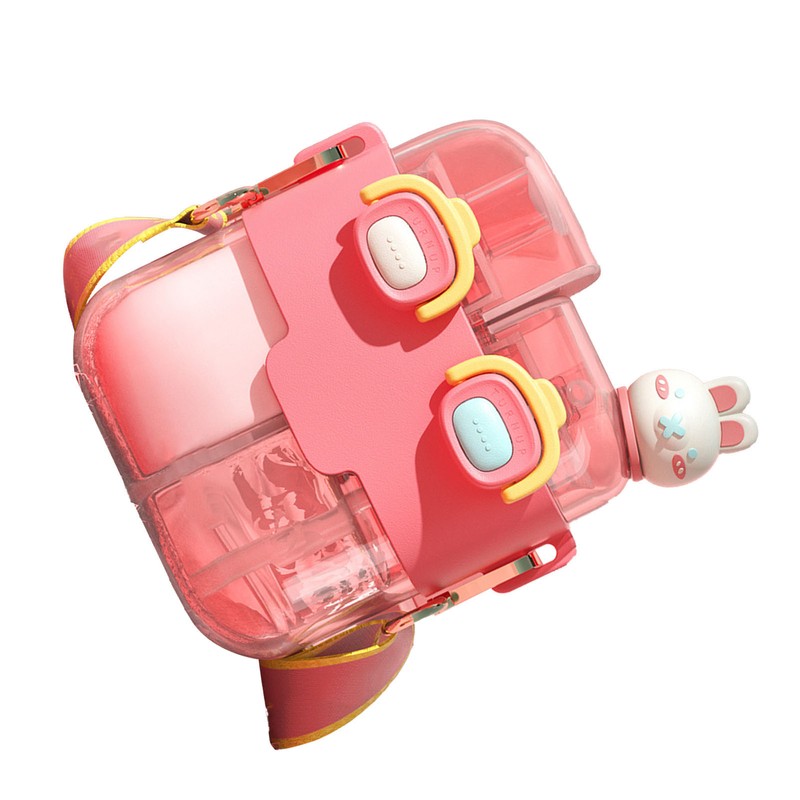 Kawaii Water Bottle Fashion Plastic Double Drinking Water Bottle with