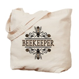 CafePress The Beekeeper Natural Canvas Tote Bag, Reusable Shopping Bag