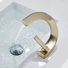 Wovier Brushed Gold Bathroom Sink Faucet with Supply Hose,Single Handle
