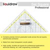 Liquidraw Set Square Ruler Triangle Ruler Triangular Protractor 25cm /