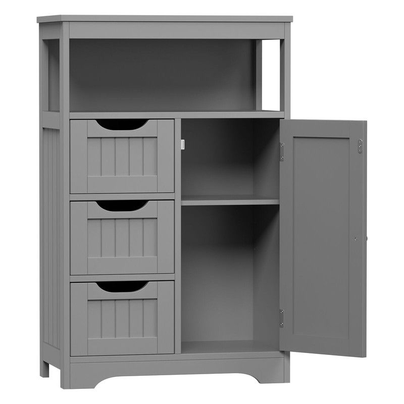 Segawe Bathroom Floor Cabinet Side Storage Organizer with 3 Drawers