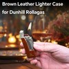 JINMUNIC Brown Leather Lighter Case Cover Holder Sleeve Pouches for