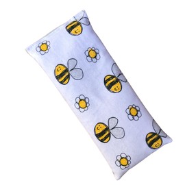 Whiffy Bean Bags Microwave Heating Pad for Kids, Boo Boo Bags Ice Pack for Kids, Microwavable Heat Pack or Cold Compress, Scented or Unscented, 9" x 4" (Bees, Chamomile)