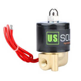 U.S. Solid 1/8" Brass Electric Solenoid Valve 220V AC Normally Closed VITON Water Air Oil