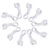 Merriway BH06729 (50 Pcs) Curtain Glider Hooks White Plastic to