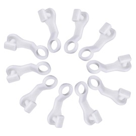 Merriway BH06729 (50 Pcs) Curtain Glider Hooks White Plastic to fit Swish Nove Deluxe - Pack of 50 Pieces