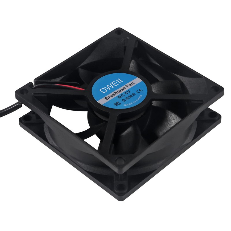 2PCS 80mm USB Fan 5V Brushless 8025 80x25mm for Cooling