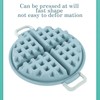 Wisnewth Silicone Waffle Pan Set (2 PSC), 17cm Round Non-Stick