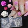 5pcs Silicone Nail Molds Flower Nail Mold Plumeria Cherry Blossom