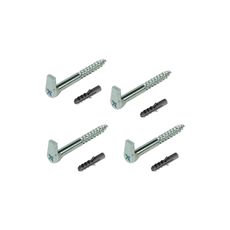 Slotted Square Hooks 100mm (4 Pack) – Heavy Duty L