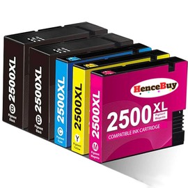 HenceBuy PGI 2500 XL Multipack Compatible with Canon PGI-2500XL PGI-2500 Cartridges for Maxify MB5150 MB5155 MB5450 MB5350 MB5100 MB5455 MB5050 MB5000 MB5400 iB4155 0 iB4050 (2 bk/c/m/y,5 pack)