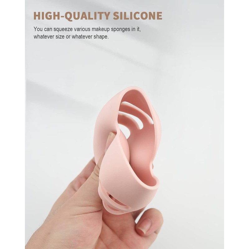 CORNERIA Integrated Makeup Sponge Travel Case, pink