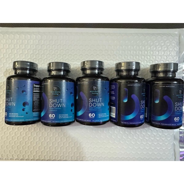 Antidote Living Shutdown Sleep Support With Melatonin 60 Capsules Lot
