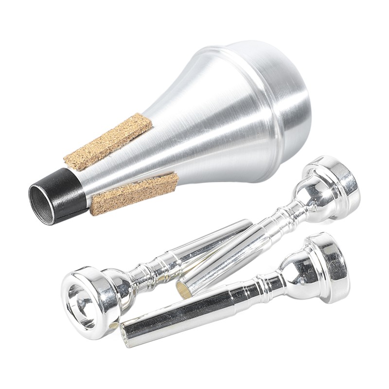 Trumpet Mouthpiece Mute Set 3C 5C 7C Practice Silencer Combination