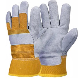 AKOFIC Heavy Duty Gardening Gloves for Men & Women - Thorn, Bramble & Cactus Proof Glove with Puncture Resistant Cowhide Leather - Large Non-Slip Work Safety Gloves for Weeding, Pruning & Welding