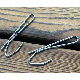 50x Metal Curtain Hooks Pinch Pleat Curtain Stainless Steel Deep Prong Hooks for Pencil Pleat Curtains