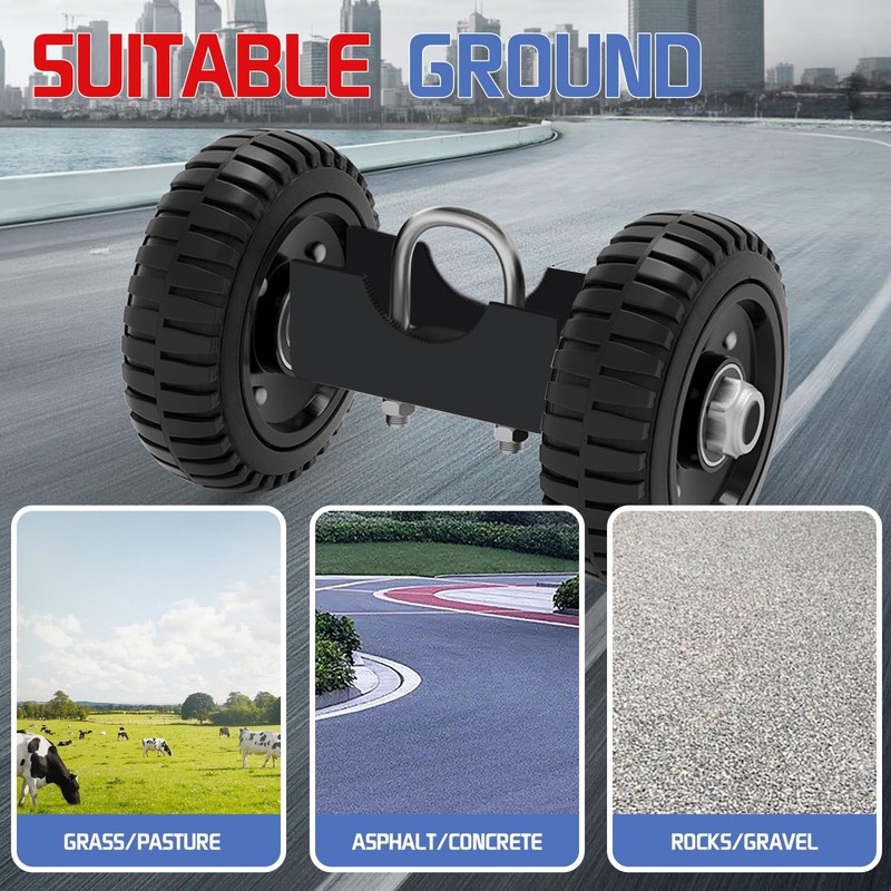 USCaster Rolling Gate Wheel for Sliding, Chain Link, Metal Fences