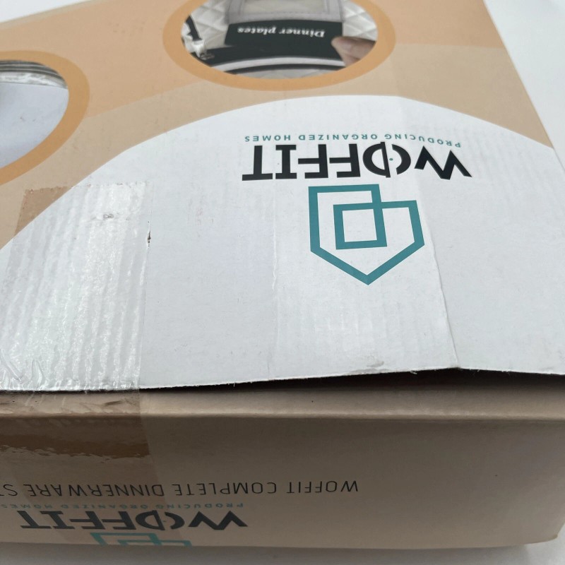 Woffit China Storage Containers - 6 Pack, Quilted Dinnerware &