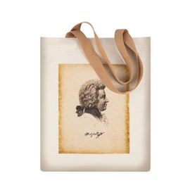 PUNK Reusable Music Tote bag Shopping Bags Grocery Bag,Handbag with portrait of Musician,Outdoor Travel Shoulder Bag-W.A.Mozart Portraits Bag