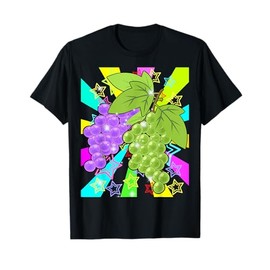 Fruit 80s Fruit Retro Teenie Grapes Summer Time T-Shirt