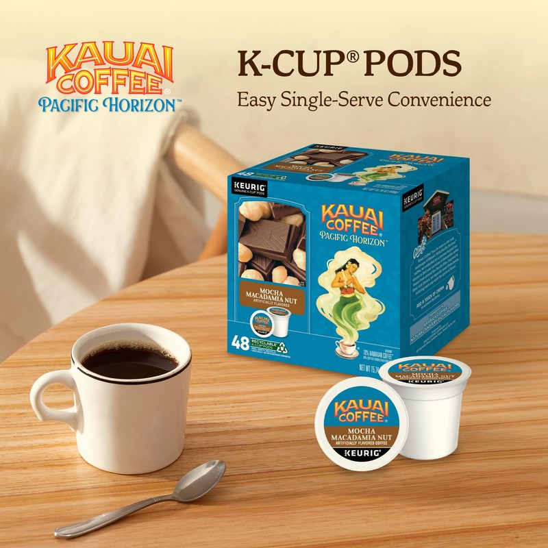 Kauai Coffee K-Cup Pods for Keurig Brewers – Arabica Coffee,