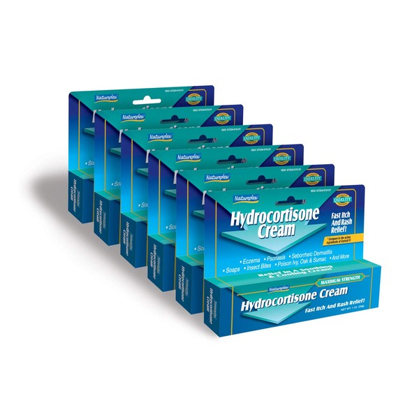 Hydrocortisone Cream Fast Itch and Rash Relief 6 Pack
