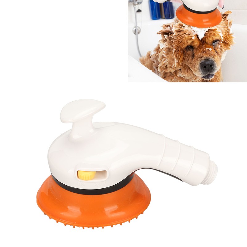 Pet Shower Head Brush with Switch Universal Soft Teeth Massage