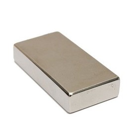 AOMAG® Strong Block 50 x 25 x 10mm thick N52 Bar Neodymium Magnet - 38kg Pull (Pack of 1)