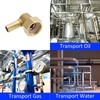 M METERXITY Brass Elbow Barb Hose Fitting for Oil Liquid