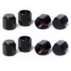 Circuit Performance Tapones de válvula de aluminio negro serie VC5