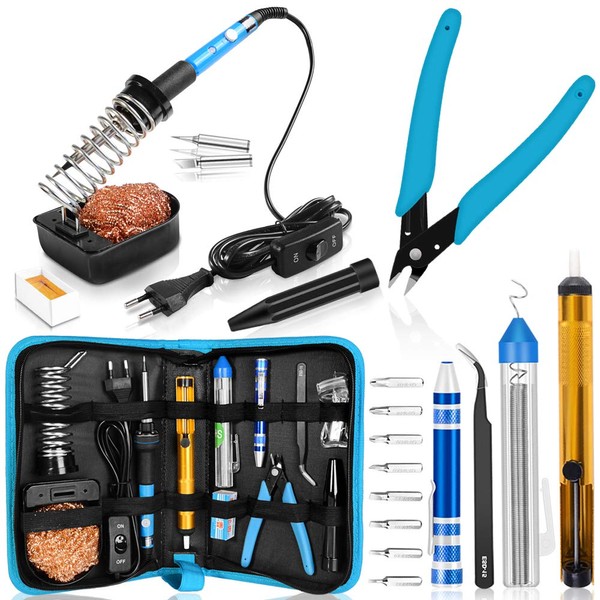 Handskit Soldering Iron Set 11-in-1 Soldering Set, blue