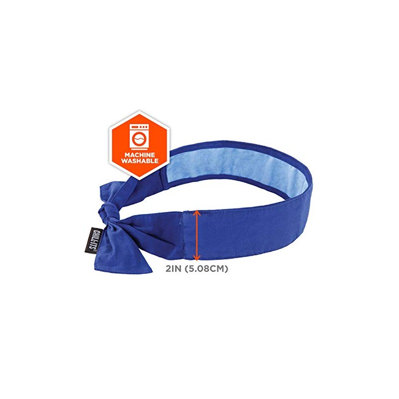 Cooling Bandana, Blue, Lined with Evaporative PVA Material for Fast