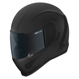 Icon Airform Full Face Motorcycle Street Helmet Dark Rubatone Black - Dark Rubatone Black, XX-Large