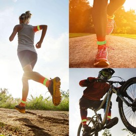 Cozihom Reflective Bands, Reflective Slap Bracelet, Reflective Wristband High Visibility Reflectors, for Night Running, Cycling, Working. 12 Packs Yellow