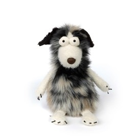 sigikid 39735 Dog Detective Disaster, BeastsTown Cuddly Toy, Girls Boys, Collecting, Gifting, Playing, Cuddling, Children Adults, 3 to 99 Years, Beige/White/Black/Dog, 41 x 19 x 18 cm