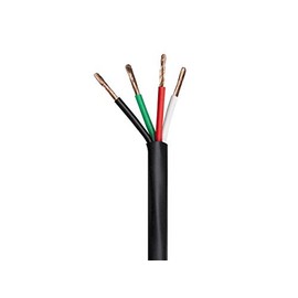 Monoprice Speaker Wire / Cable - 100 Feet - 14 AWG 4 Conductor CMP-Rated | UL Plenum Rated, 100 Percent Pure Bare Copper With Color Coded Conductors - Nimbus Series