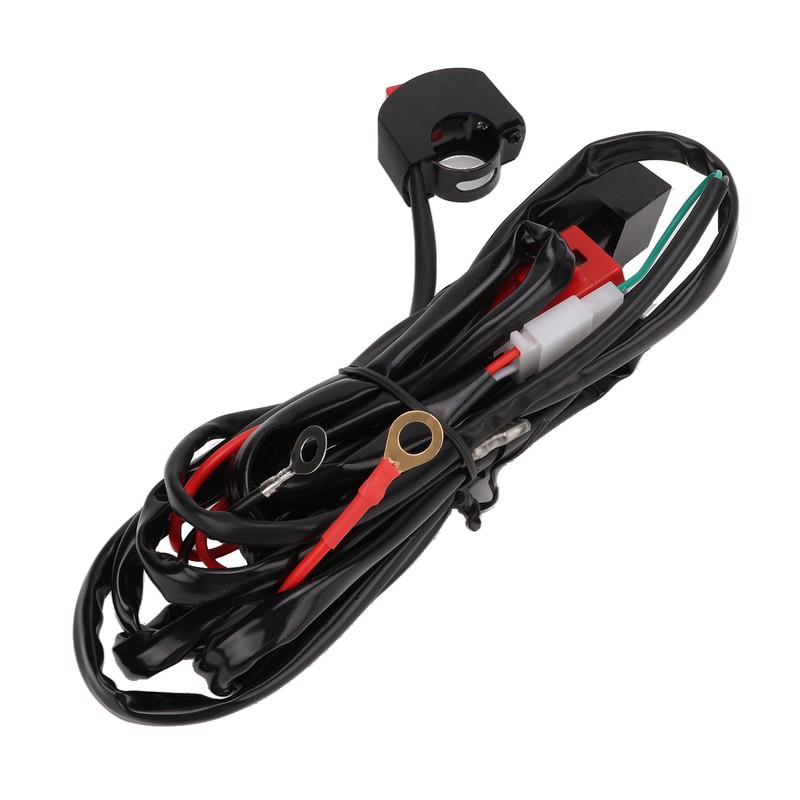 Motorcycle LED Work Light Switch Wiring Harness 12V 40A for