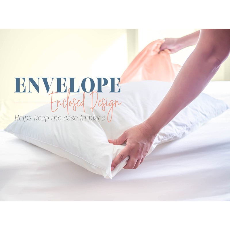 Elegant Comfort 4-PACK Solid Pillowcases 1500 Premium Hotel Quality Microfiber