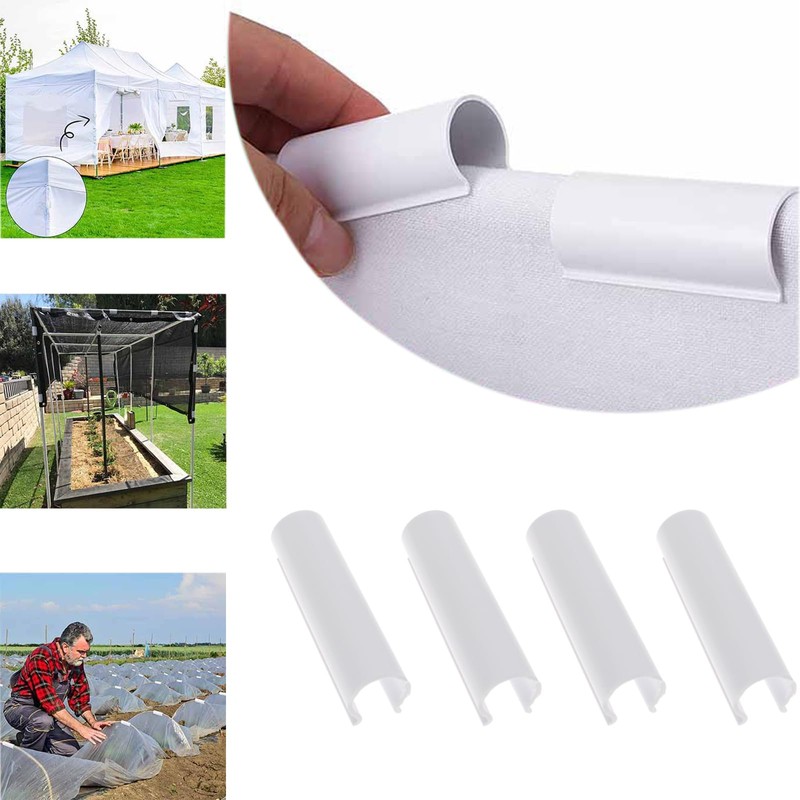 OZXNO 10 Pcs Summer Clamp White Greenhouse Clamps Plastic Pool