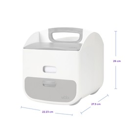 Ubbi Diaper Caddy Organizer, Stores Baby Diapers, Wipes & Baby Accessories, White