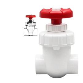 Gate Valve Plastic Valve PVC Gate Valve Flow Control Valve Precision Regulating Valve Handwheel Switch Valve 1Pcs(40mm,White)