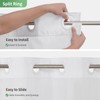 eachope Extra Long No Hook Shower Curtain with Snap-in Fabric