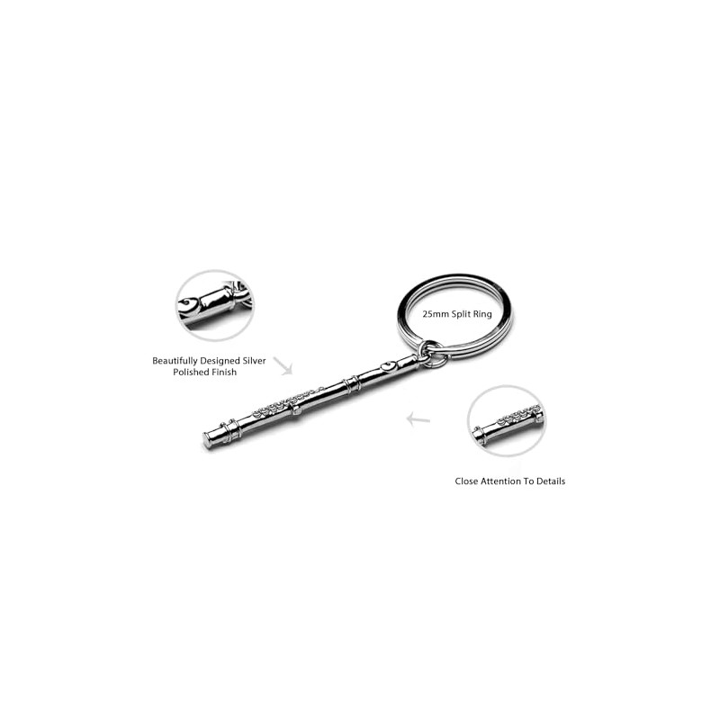 Flute Keyring With Gift Pouch