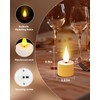 12 Pack Tea Lights Candles Battery Operated with Charging Dock,